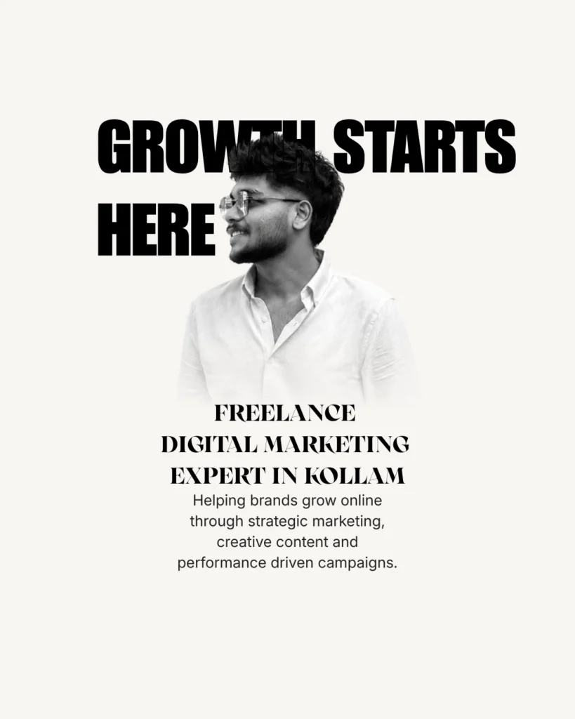Freelance Digital Marketing Expert In Kollam, looking left with sunglass